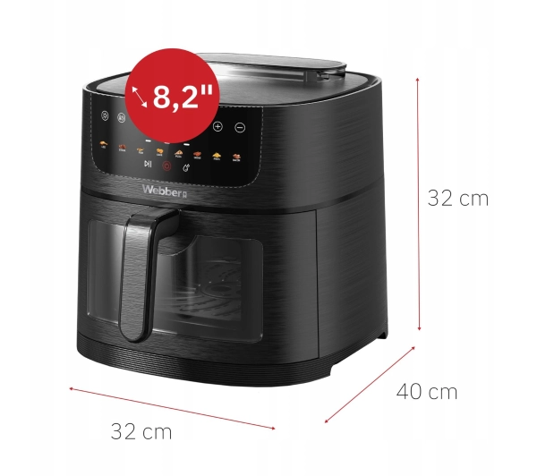 Webber AF800 1800W 8l Aplikacja mobilna - Kup na Raty - RRSO 0%