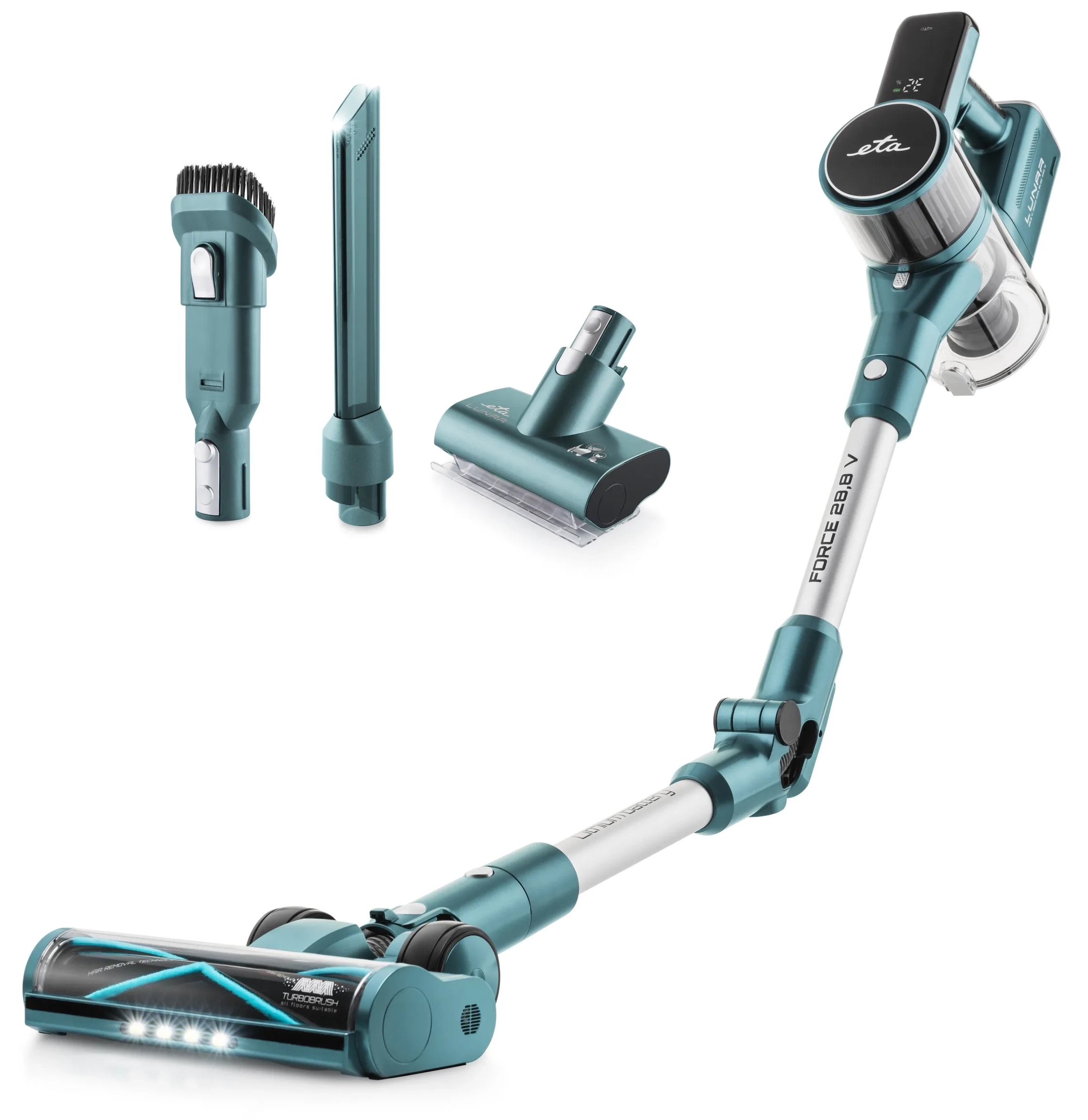 Odkurzacz bezprzewodowy ETA Lunar ETA423890000 50min Wymienny akumulator Mini elektroszczotka