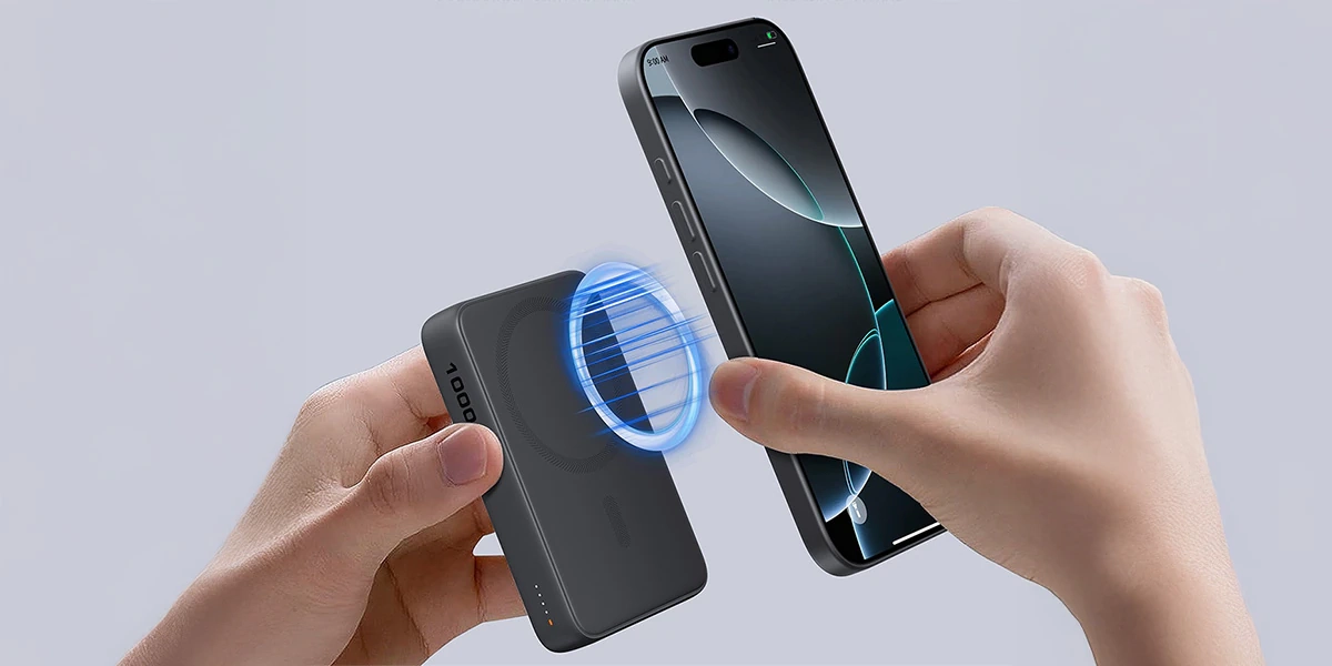 Фото Зовнішній акумулятор (павербанк) Aukey MagFusion Slim PB-MS04 Grey