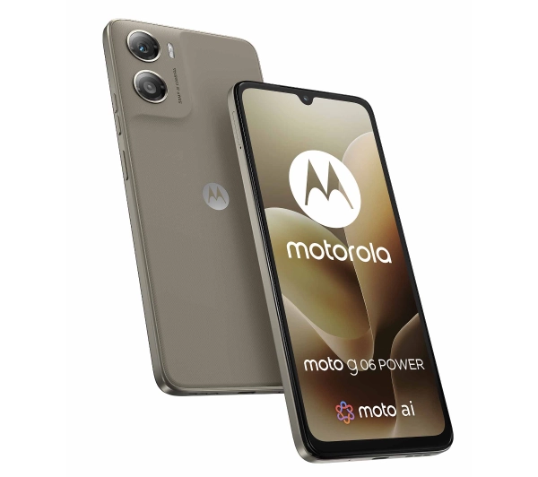 Motorola moto g06 power 4/64GB Funkcje AI 6,88" 120Hz 50Mpix Beżowy - ⚡ EURO HIT CENOWY! ⚡ - Kup na Raty - RRSO 0%