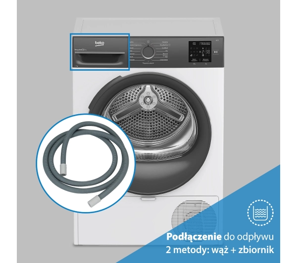 Beko b300 BM3T3823WBW SteamCure Slim 47cm 8kg - Kup na Raty - RRSO 0%