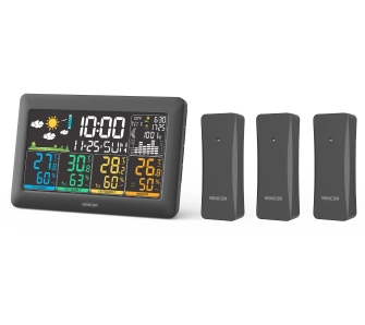Stacja pogody Sencor SWS6300 3 3 bezprzewodowe czujniki w zestawie