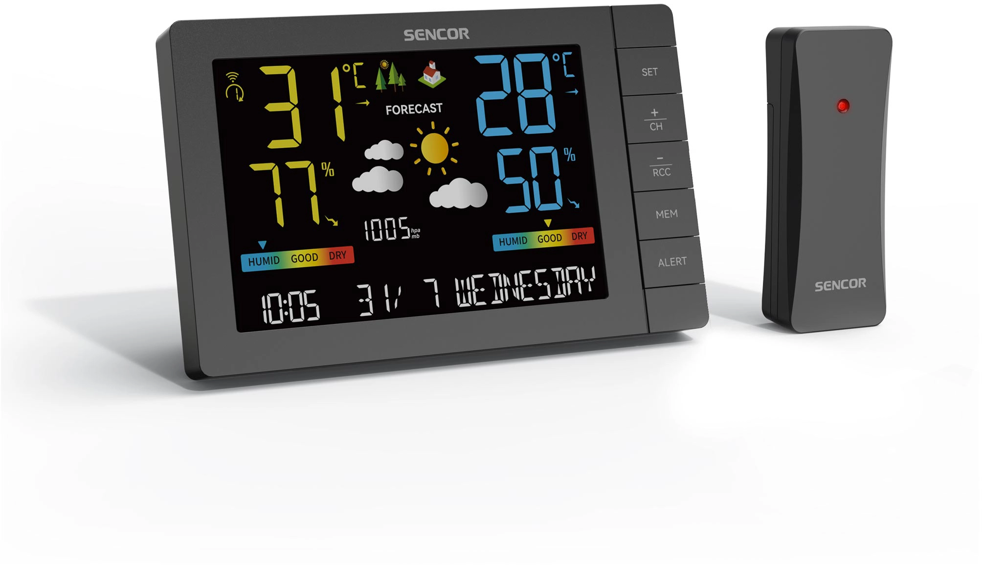 Stacja pogody Sencor SWS4440 1 bezprzewodowy czujnik w zestawie