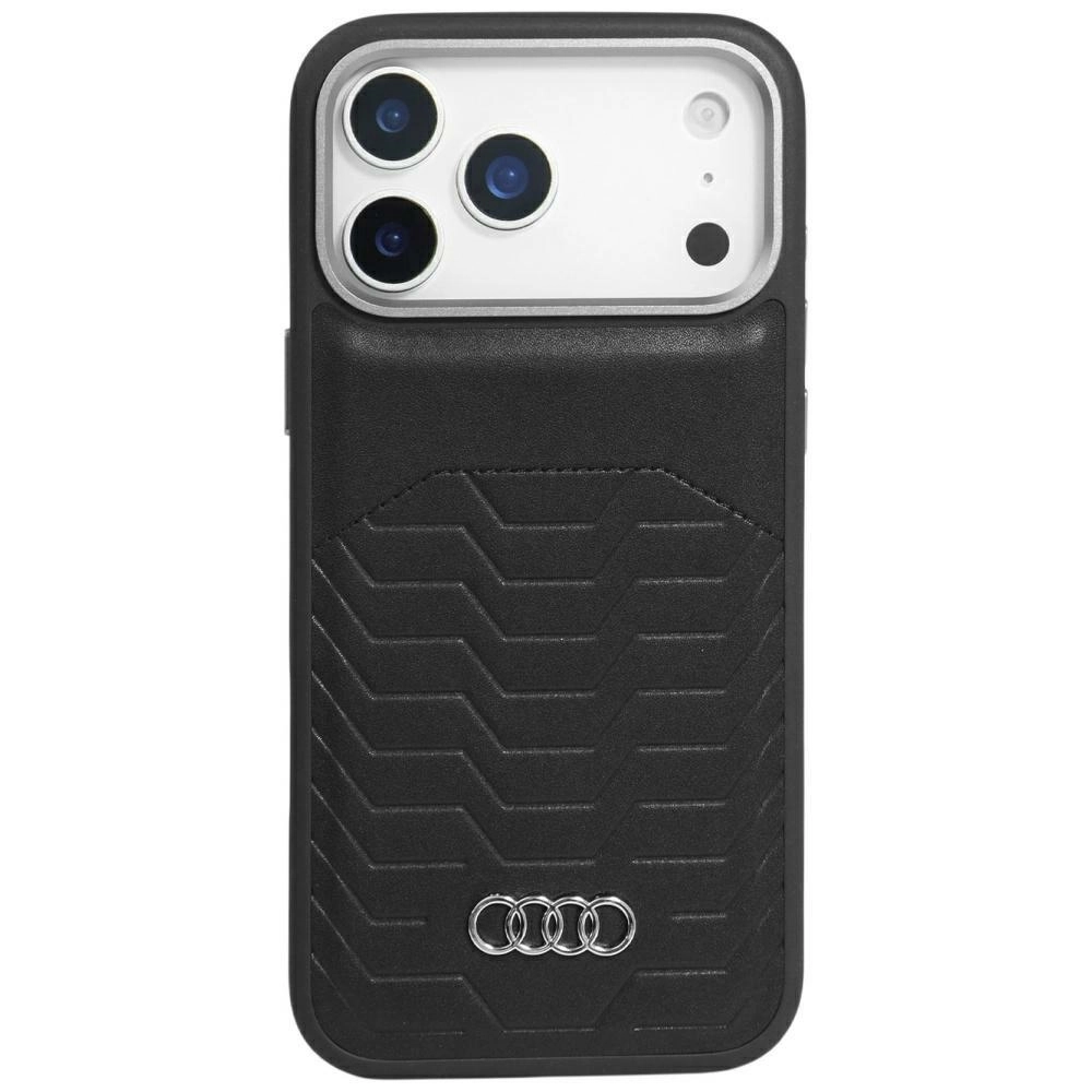 Etui AUDI Synthetic Leather MagSafe do iPhone 17 Pro Max Czarny