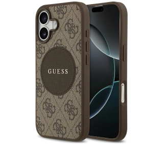 Guess 4G Circle Classic Logo MagSafe do iPhone 17 Brązowy