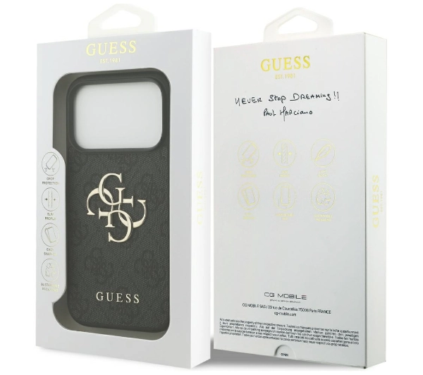 Guess 4G Big Logo do iPhone 17 Pro Czarny