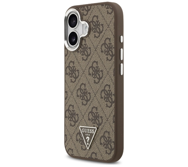 Guess 4G Triangle Logo MagSafe do iPhone 17 brązowy srebrny
