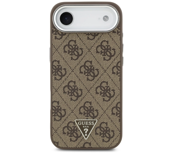 Guess 4G Triangle Logo MagSafe do iPhone Air Brązowy srebrny