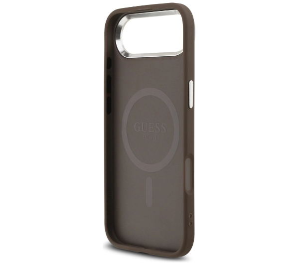 Guess 4G Triangle Logo MagSafe do iPhone Air Brązowy srebrny