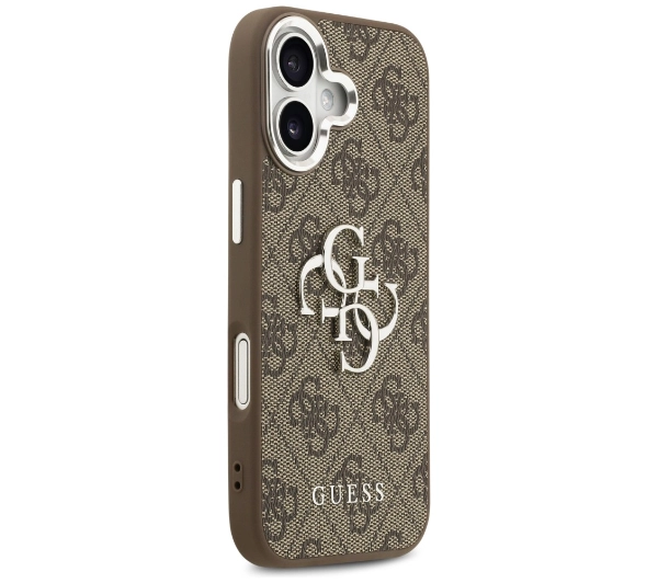 Guess 4G Big 4G Classic Logo do iPhone 17 Brązowy srebrny