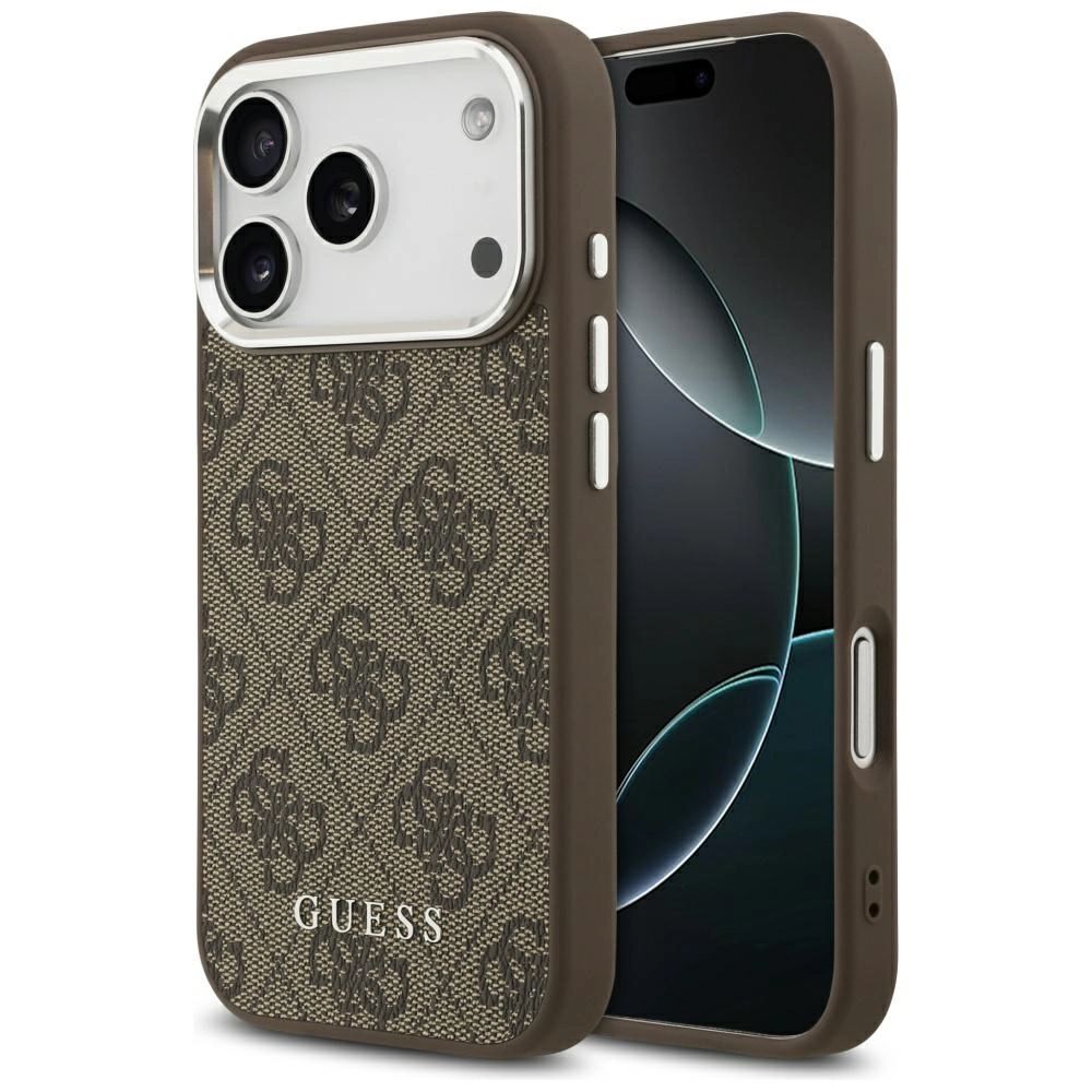 Etui Guess 4G Classic Logo MagSafe do iPhone 17 Pro Brązowy