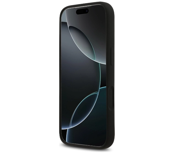 Guess Silicone Big 4G Script do iPhone 17 Pro Czarny