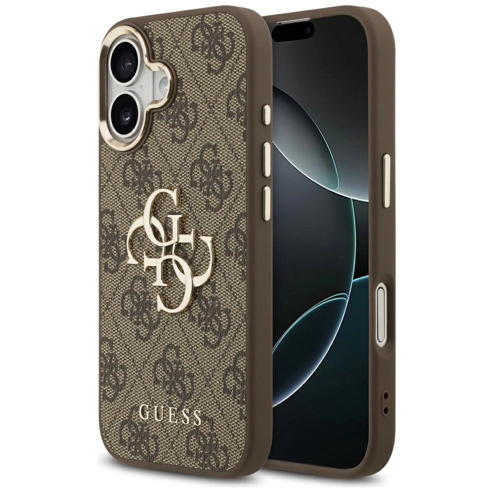 Etui Guess 4G Big 4G Classic Logo do iPhone 17 brązowy złoty