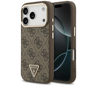 Guess 4G Triangle Logo MagSafe do iPhone 17 Pro brązowy złoty