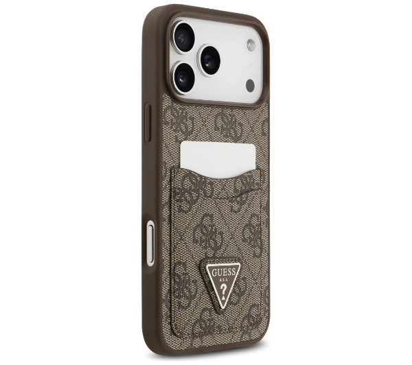 Guess 4G Double Card Triangle do iPhone 17 Pro Max brązowy