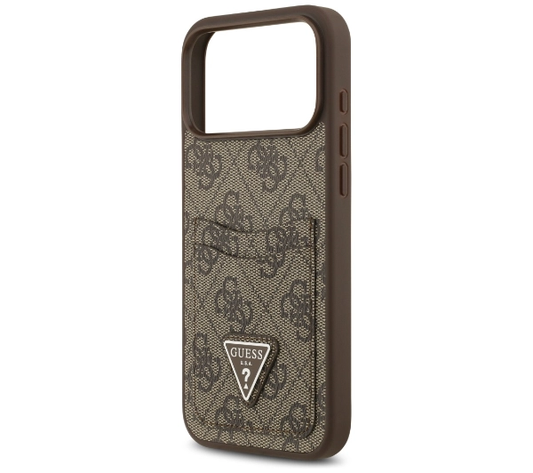 Guess 4G Double Card Triangle do iPhone 17 Pro Max brązowy