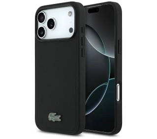 Lacoste Petit Pique Lacquer Logo MagSafe do iPhone 17 Pro Max czarny