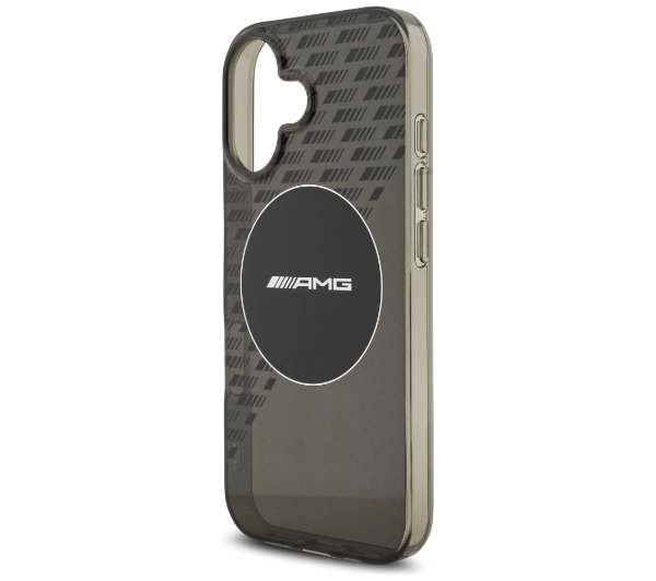 AMG Double Layer Transparent Smocked MagSafe do iPhone 17 czarny