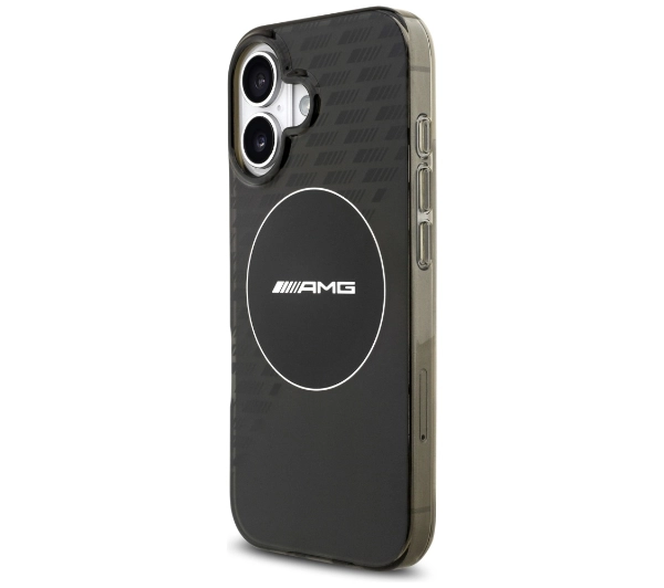 AMG Double Layer Transparent Smocked MagSafe do iPhone 17 czarny