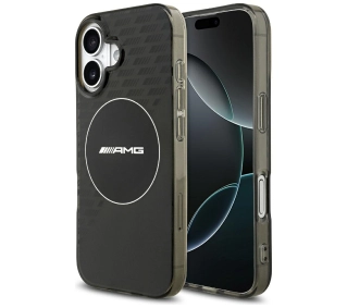 AMG Double Layer Transparent Smocked MagSafe do iPhone 17 czarny