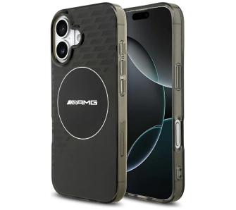 Etui AMG Double Layer Transparent Smocked MagSafe do iPhone 17 czarny
