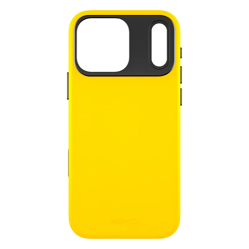 Etui Yaxo Leather Gear Slim Case MagSafe do iPhone 17 Pro Max Żółty