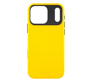 Yaxo Leather Gear Slim Case MagSafe do iPhone 17 Pro Max Żółty