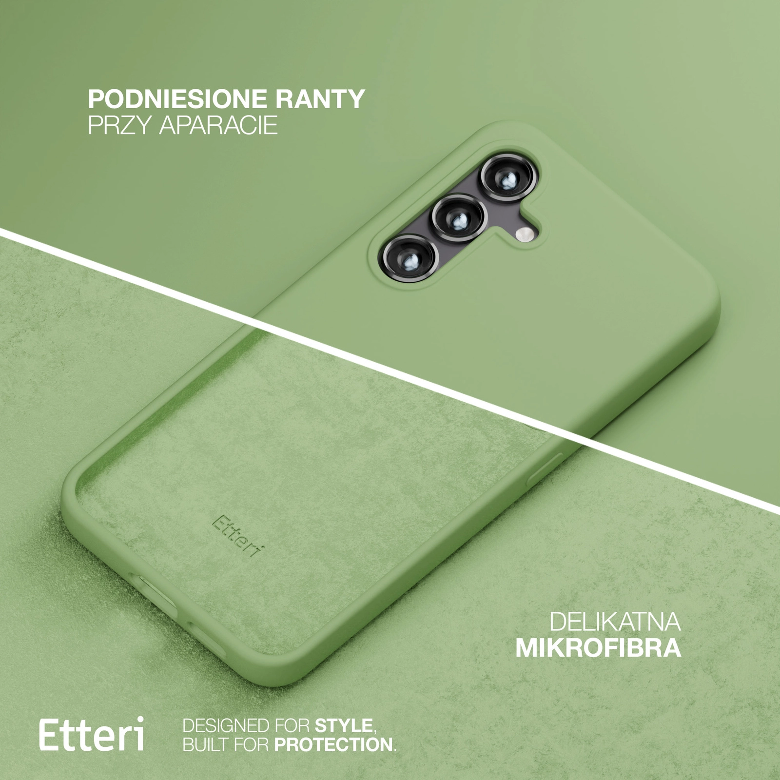 Etui Etteri Silicone Case Galaxy S22 Zielony