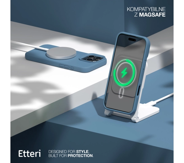 Etteri Silicone Case do iPhone 15 Pro Max Niebieski