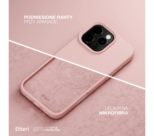 Etteri Silicone Case do iPhone 16 Pro Max Różowy