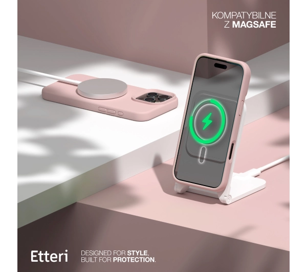Etteri Silicone Case do iPhone 16 Pro Max Różowy