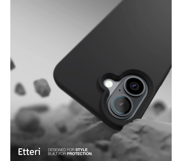 Etteri Silicone Case do iPhone 16 Plus Czarny