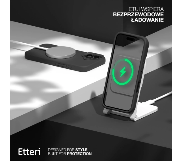 Etteri Silicone Case do iPhone 16 Plus Czarny