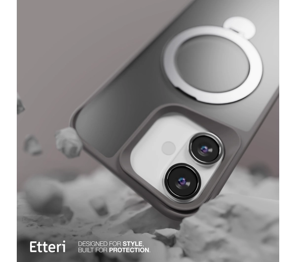 Etteri Matt Mag Ring do iPhone 16 Plus Szary