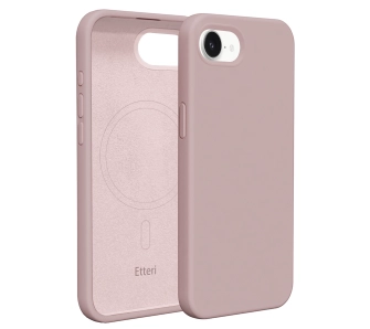 Etui Etteri Silicone Mag do iPhone 16e / 17e Jasnoróżowy