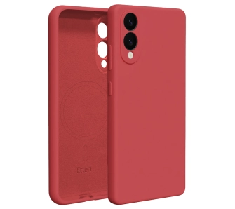 Etui Etteri Silicone Mag Case do Galaxy S25 Edge Malinowy