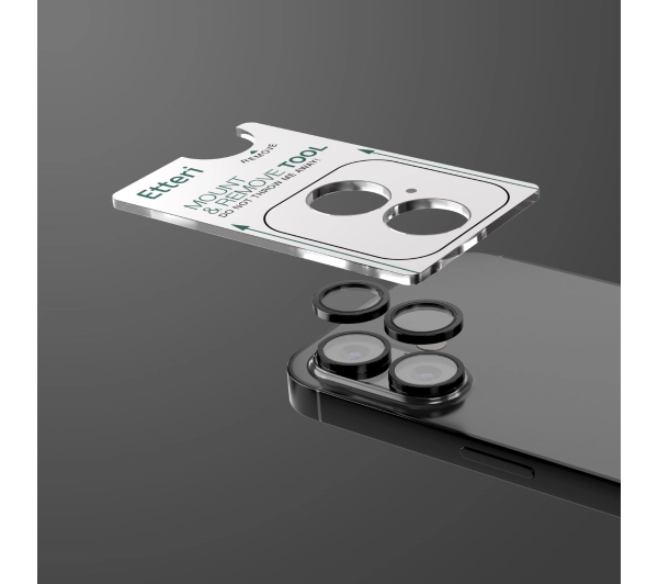 Etteri Camera Lens Protector do iPhone 16/16 Plus Czarny
