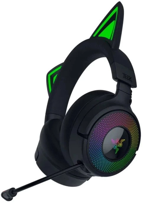 Słuchawki bezprzewodowe z mikrofonem Razer Kraken Kitty V3 Pro Nauszne Czarny