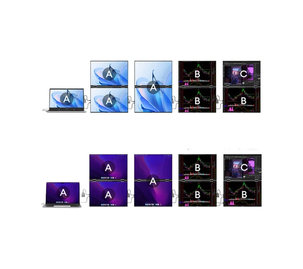 Zeuslap Z18W  2x 18,5" Full HD IPS 120Hz 3ms Przenośny - Kup na Raty - RRSO 0%