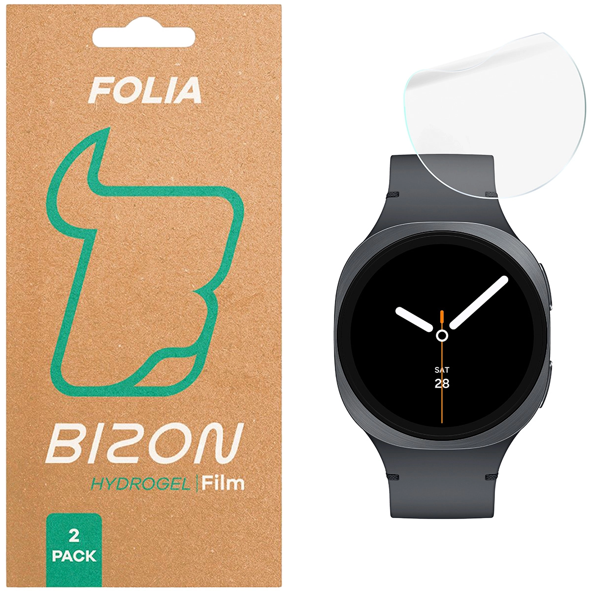 Folia ochronna Bizon matowa Film Sun do Samsung Galaxy Watch 8 40 mm - 2 sztuki