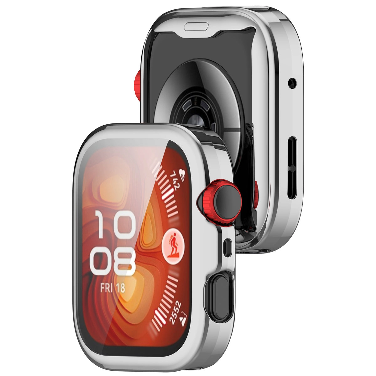 Nakładka na tarczę Bizon Felipe do Huawei Watch Fit 4 Pro srebrny