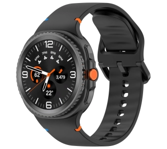 Nakładka na tarczę Bizon ze szkłem do Samsung Galaxy Watch 8 40 mm czarny