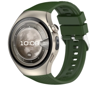 Bizon Strap Watch Silicone S do Huawei Watch 5 46 mm ciemnozielony