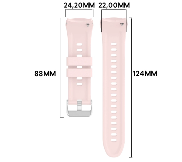 Bizon Strap Watch Silicone S do Huawei Watch 5 46 mm różowy