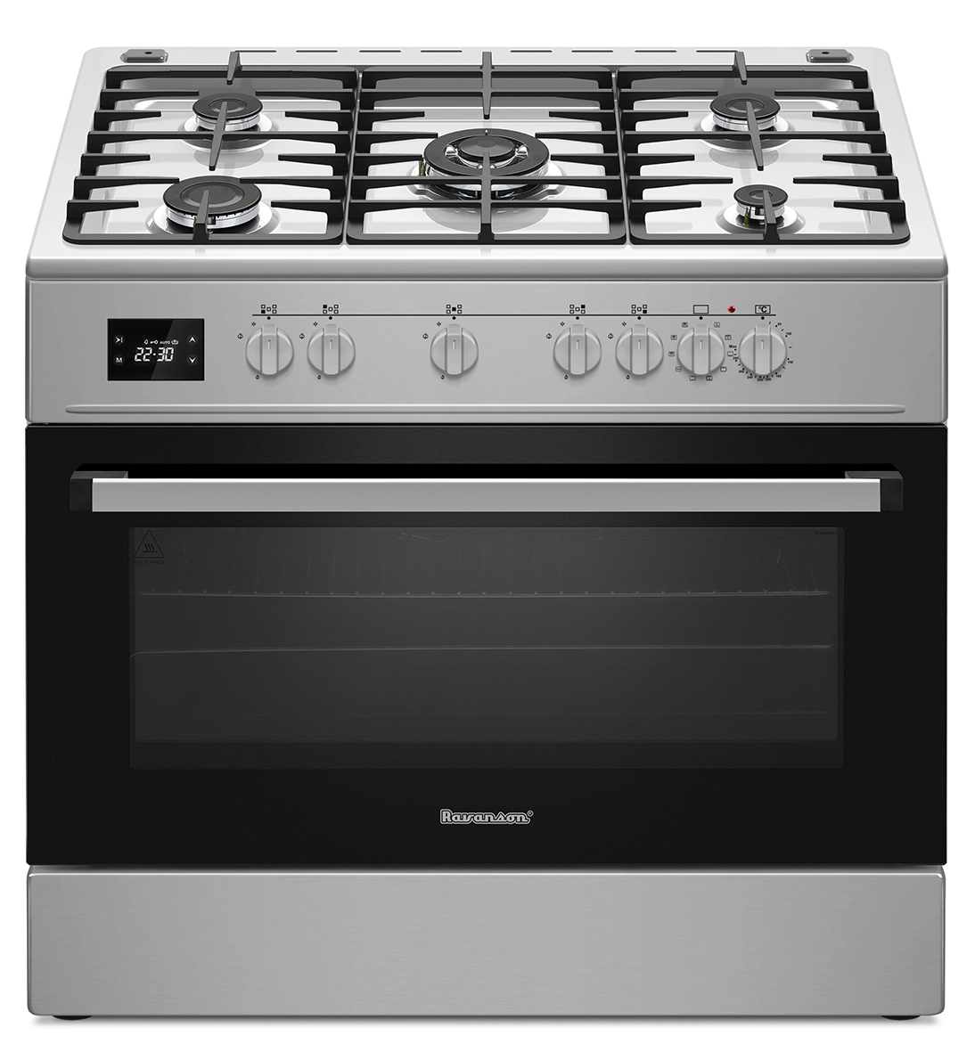 Kuchnia gazowo-elektryczna Ravanson KWGE-K90A Termoobieg Rożen Grill