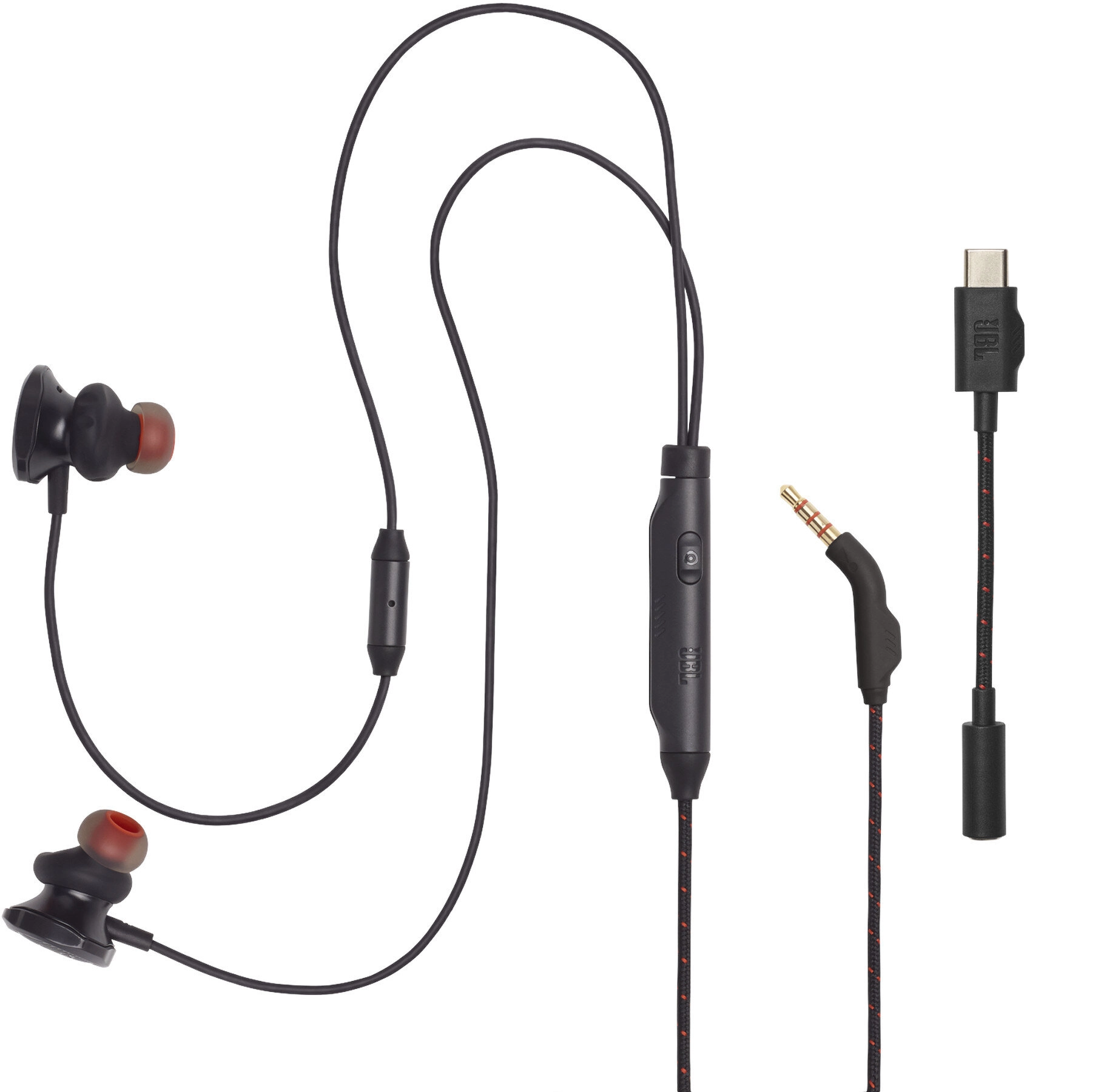 Słuchawki przewodowe z mikrofonem JBL Quantum 50C Dokanałowe Czarny