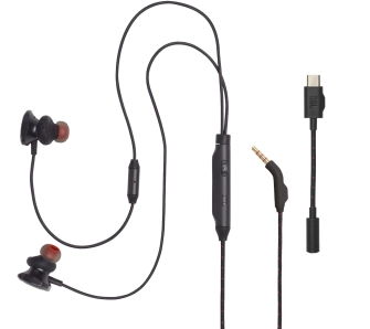 Słuchawki przewodowe z mikrofonem JBL Quantum 50C Dokanałowe Czarny