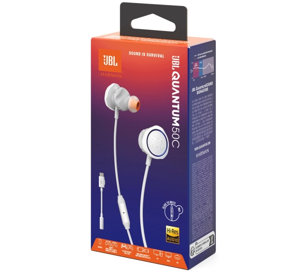 JBL Quantum 50C Dokanałowe Biały