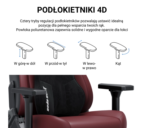 Anda Seat Kaiser 3E XL Gamingowy do 150kg Skóra ECO Czarny - Kup na Raty - RRSO 0%