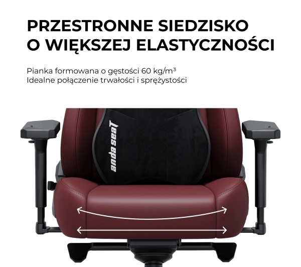 Anda Seat Kaiser 3E XL Gamingowy do 150kg Skóra ECO Czarny - Kup na Raty - RRSO 0%